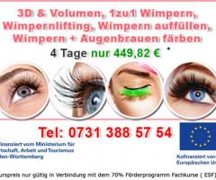 Wimpernlifting Ausbildung und Wimpernverlängerungen Ausbildung mit Zertifikat Kempten (Allgäu)