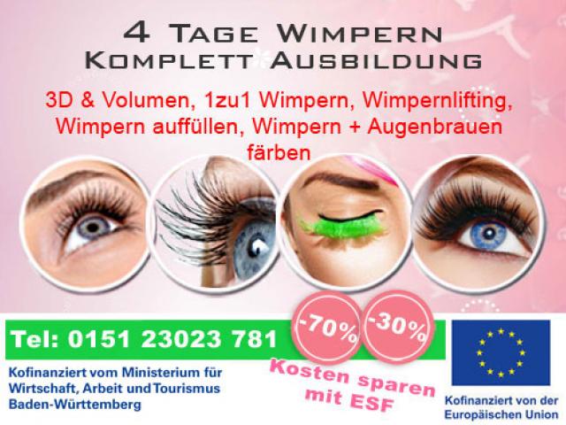Günstige Wimpern Ausbildung mit Zertifikat Metzingen Metzingen