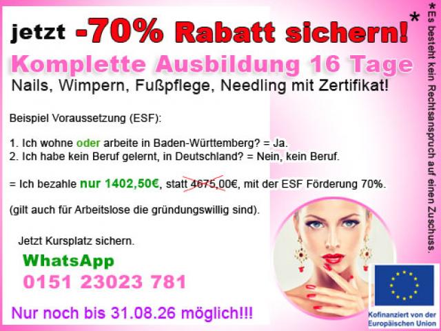 Nageldesign Ausbildung mit Zertifikat Reutlingen Reutlingen