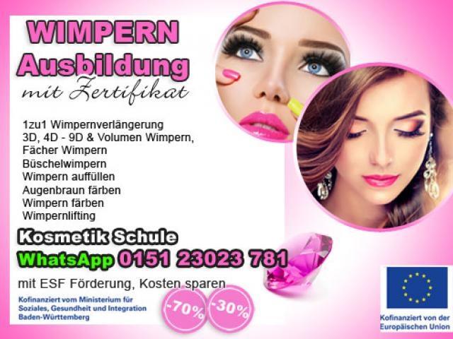 Schulung Wimpernverlängerung Ausbildung zertifizierten Wimpernstylistin Ulm