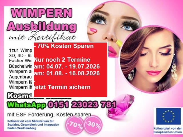 Ausbildung Wimpernstylistin zertifiziert Memmingen Wimpernverlängerung Memmingen